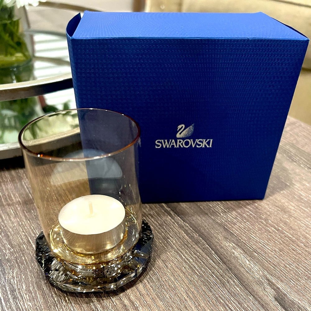 Swarovski Gold Allure Tea Light Holder
